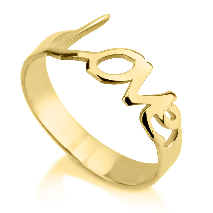 Love Ring in Cursive