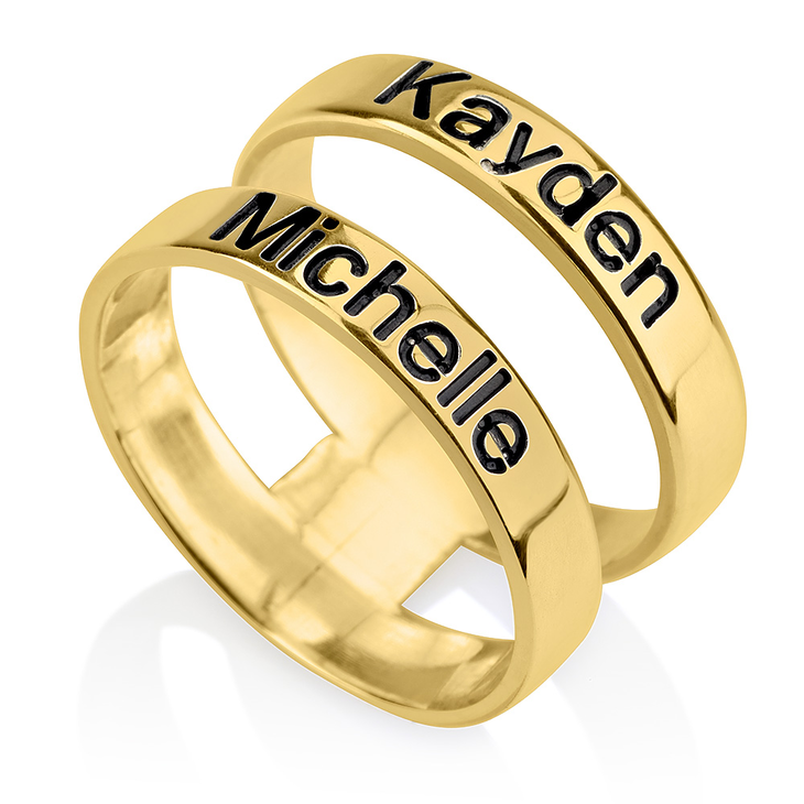 Layered Name Ring