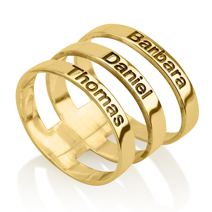 Layered Name Ring