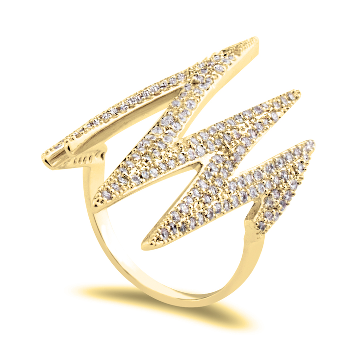 Heartbeat Ring with Zirconia