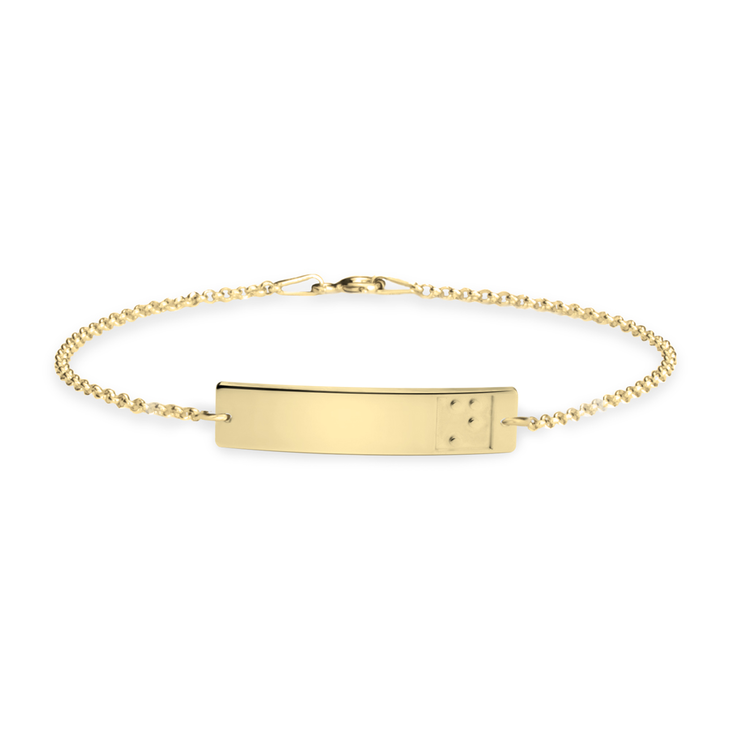 Braille Alphabet Bar Bracelet