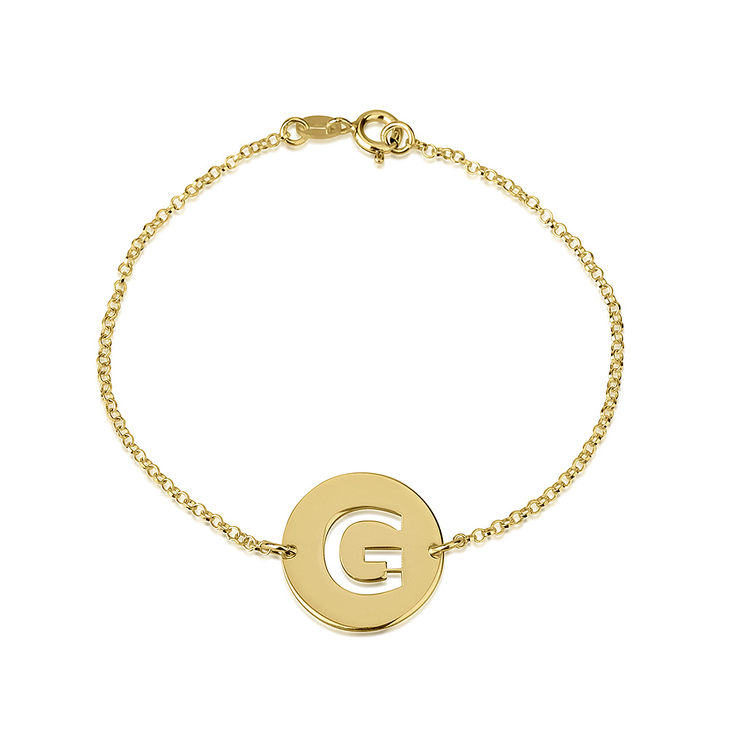 Cut Out Initial Bracelet