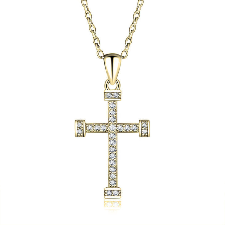 Cubic Zirconia Cross Pendant Necklace