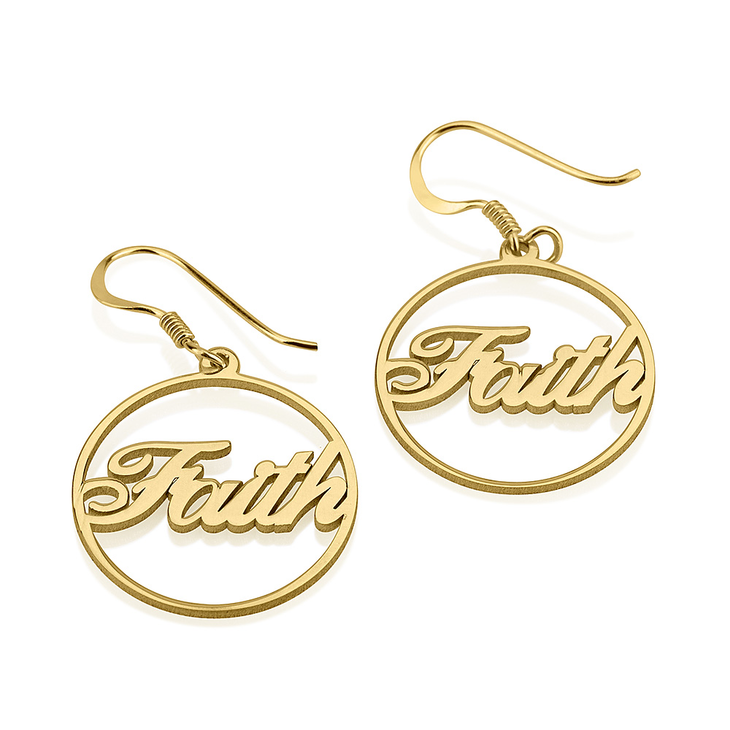 Name Hoop Earrings