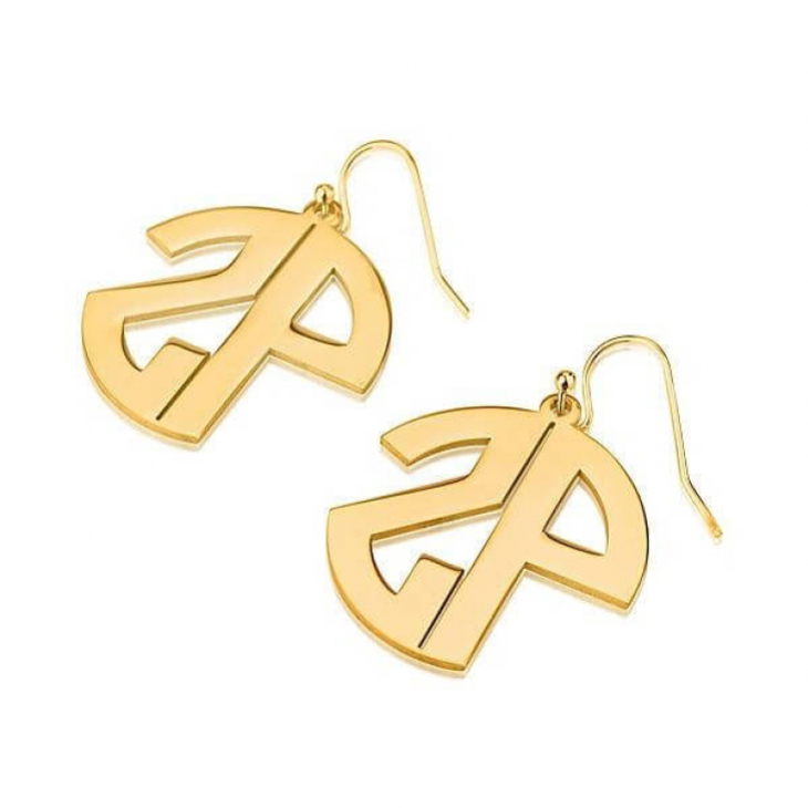 Capital Letters Monogram Earrings