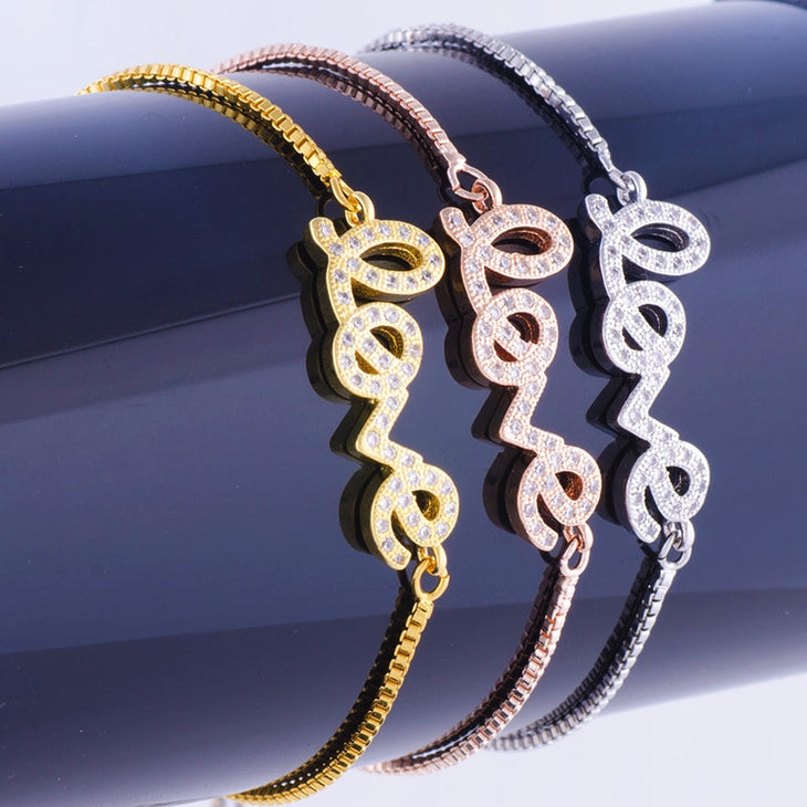 Cursive Love Bracelet