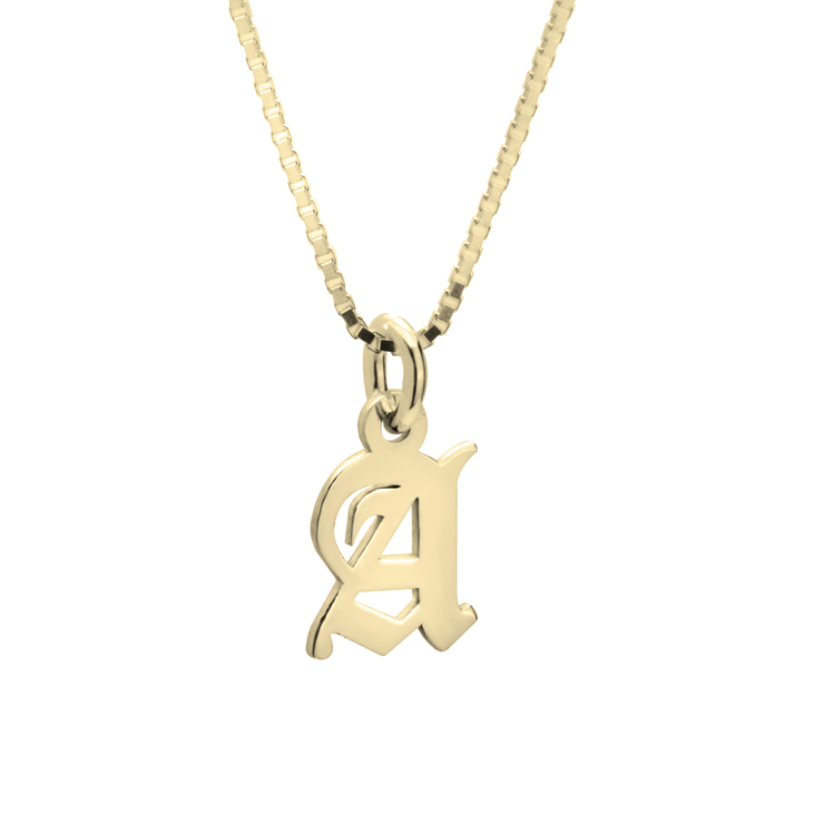 Old English Initial Necklace
