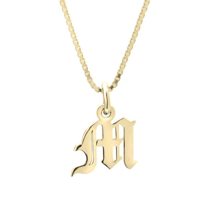 Old English Initial Necklace