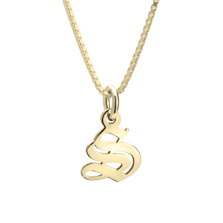 Old English Initial Necklace