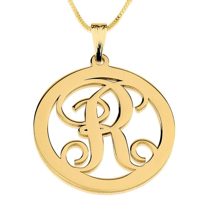 Circle Initial Necklace