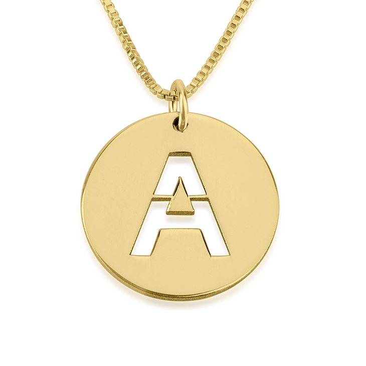 Initial Disc Necklace
