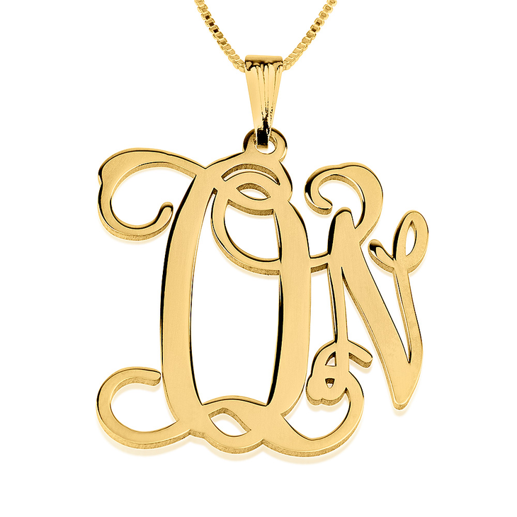 Two Letter Monogram Necklace