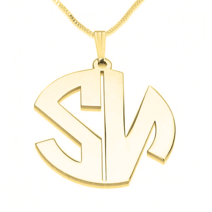 Block Letters Monogram Necklace