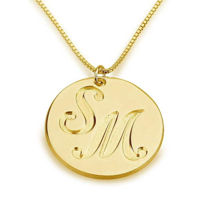 Medallion Initial Necklace