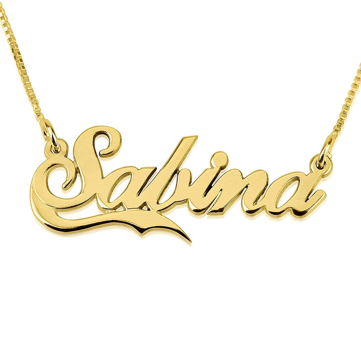 Name Necklace With Fancy Underline