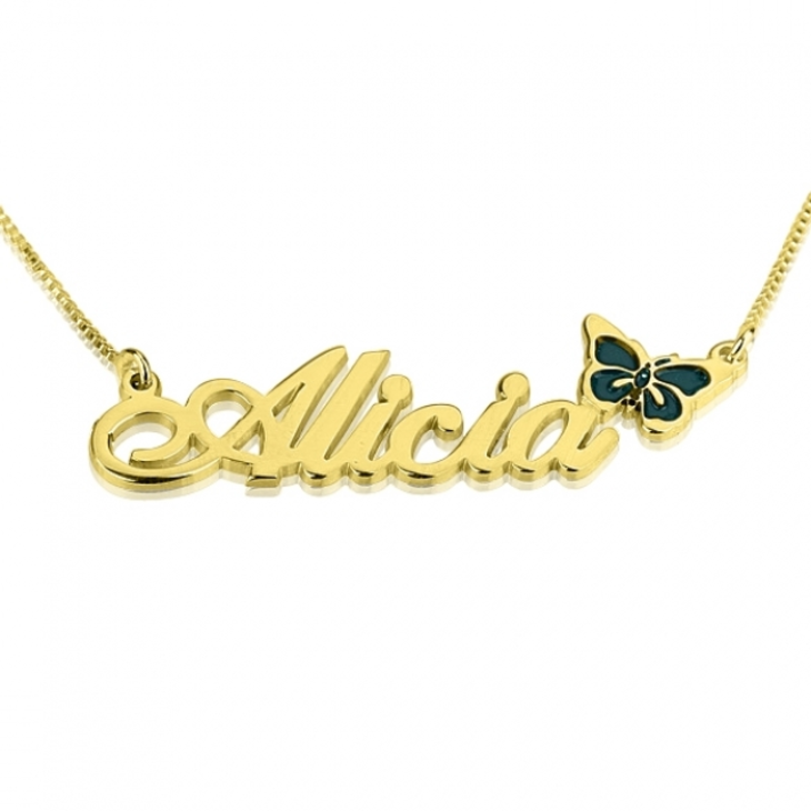 Name Necklace with Colored Symbols