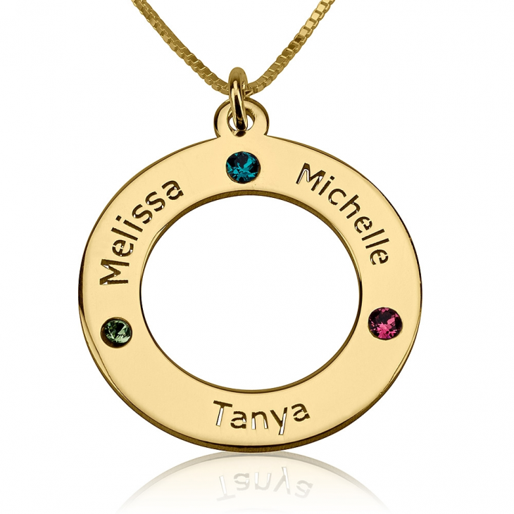 Family Birthstone Necklace
