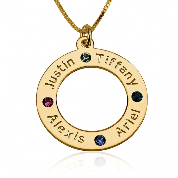 Family Birthstone Necklace