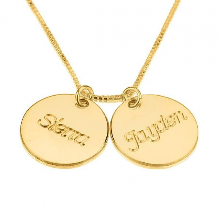 Engraved Necklace with Two Names