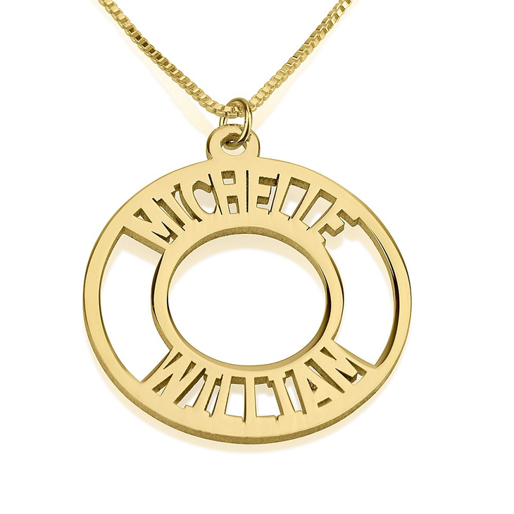 Circle Two Name Necklace