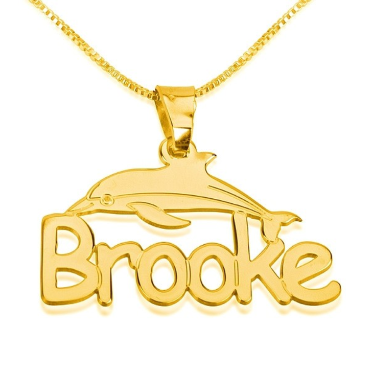 Dolphin Name Necklace