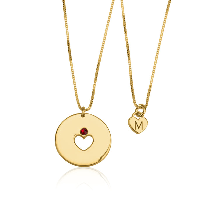 Birthstone Mother Daughter Necklace Set