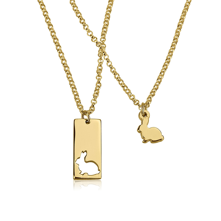Animal Mother Daughter Necklace Set