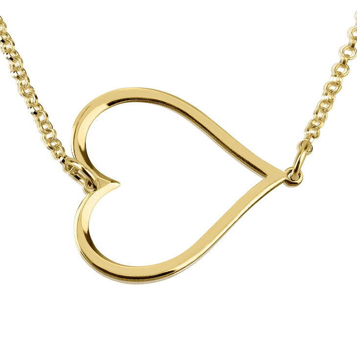 Sideways Heart Necklace