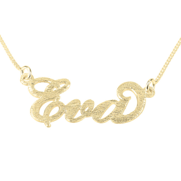 Brushed Carrie Name Necklace
