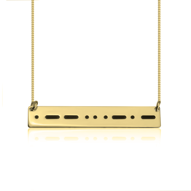 Personalized Morse Code Necklace