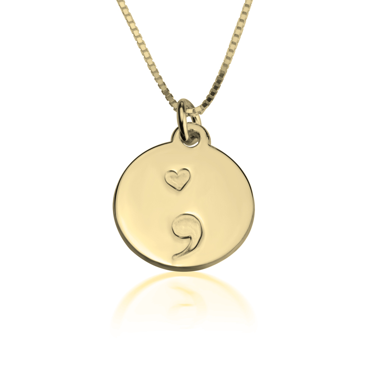 Semicolon Pendant Necklace