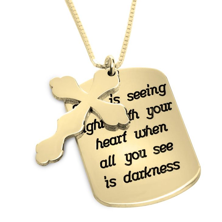 Personalized Prayer Cross Necklace