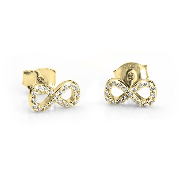 Cubic Zirconia Infinity Earrings
