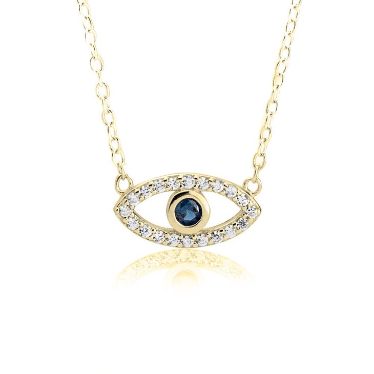 Eye Necklace With Cubic Zirconia