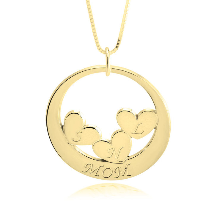 Custom Mom Necklace With Children's Initials