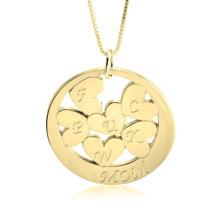 Custom Mom Necklace With Children's Initials