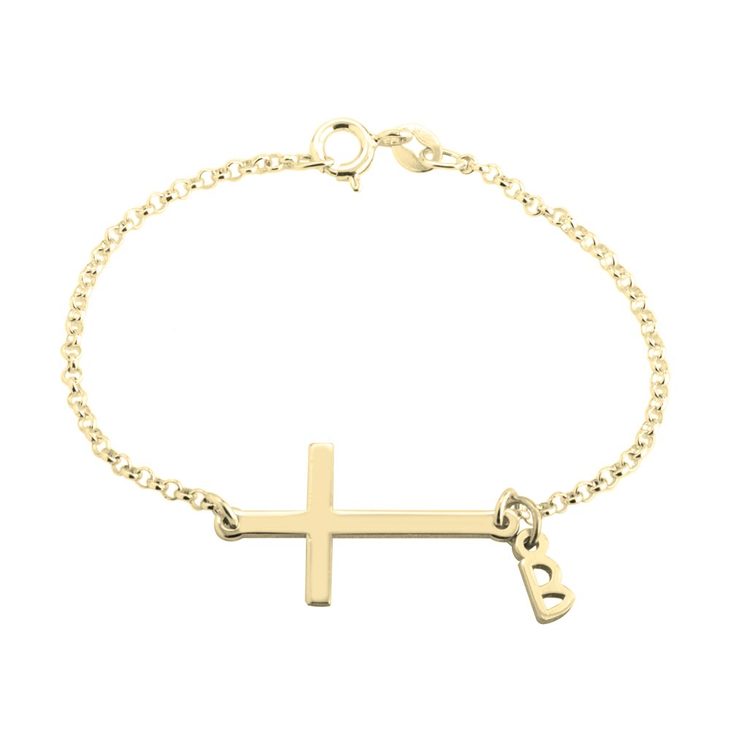 Personalized Cross Bracelet