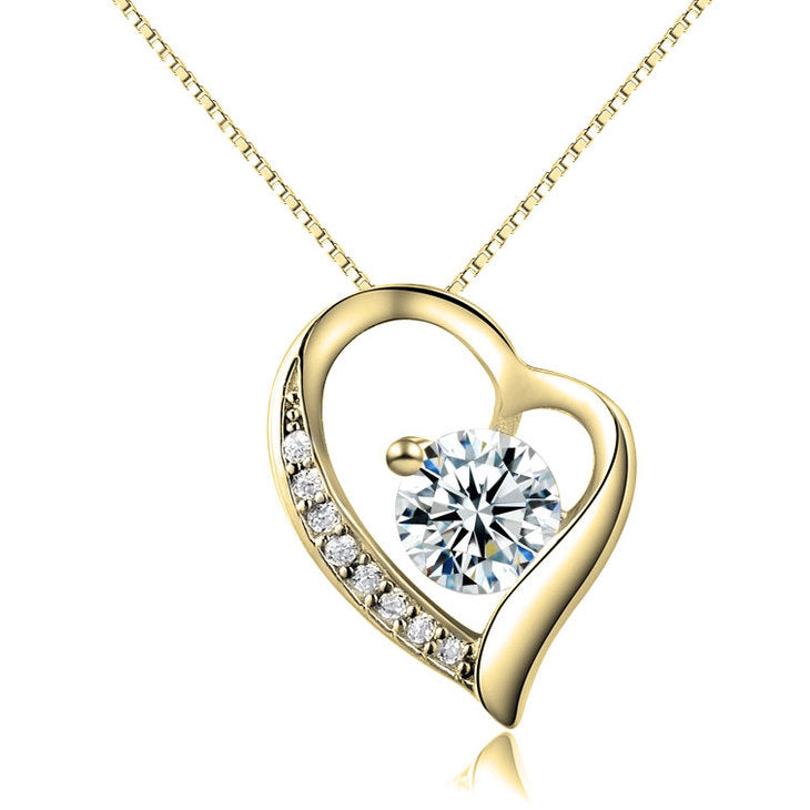 Heart Necklace With Zirconia