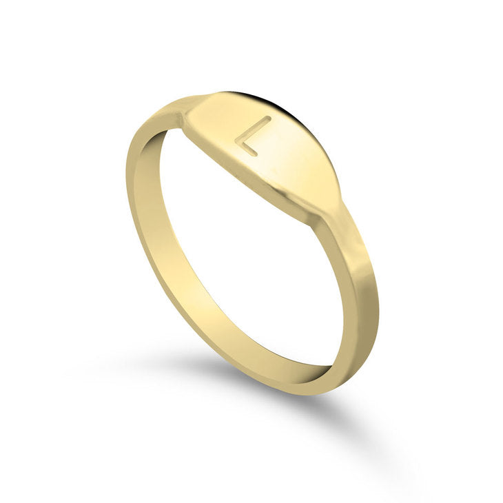 Dainty Initial Ring