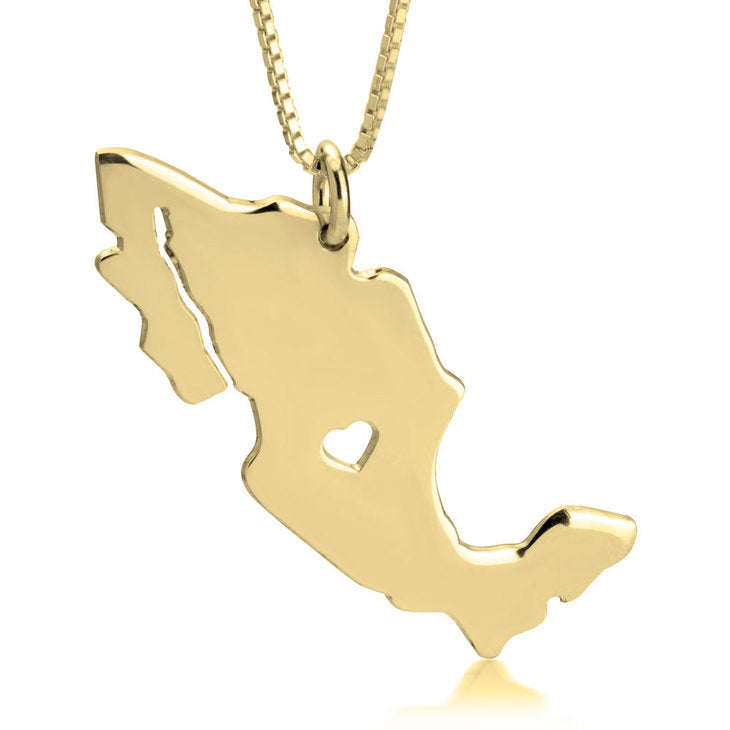 Mexico Map Necklace