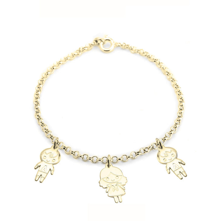 Mother? Bracelet with Boy & Girls Charms