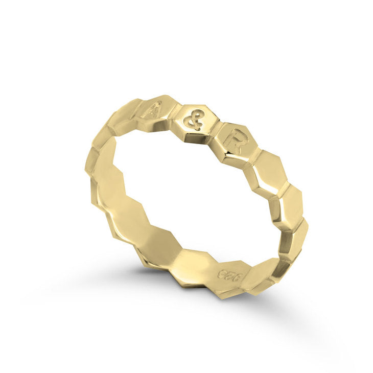 Personalized Honeycomb Ring