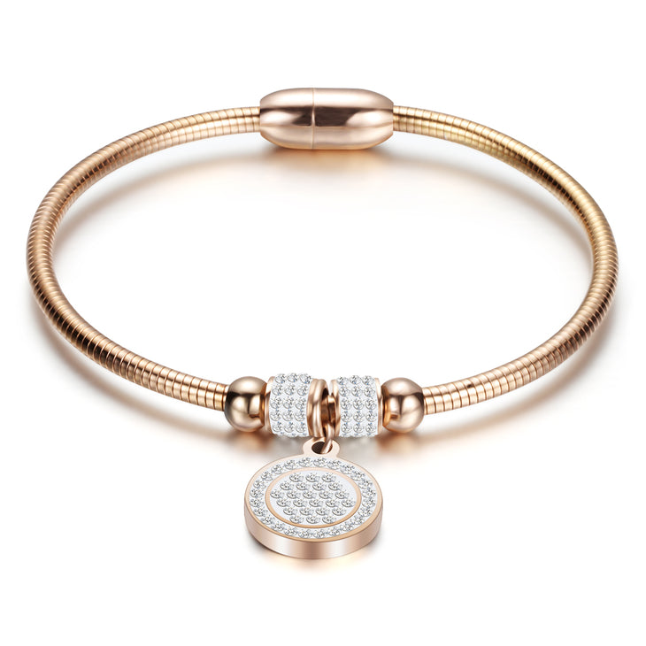 Snake Chain Bracelet with Zirconia