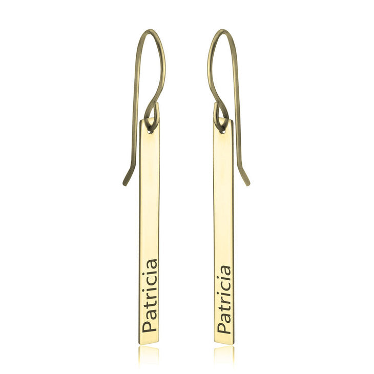 Name Plate Earrings