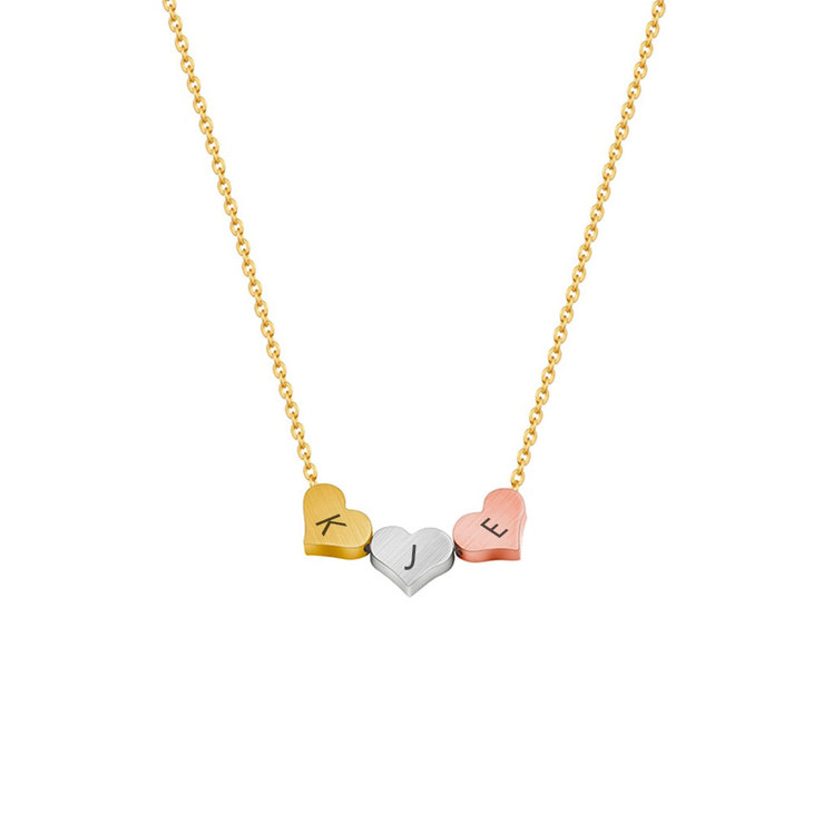 Three Tone Minimalist Necklace