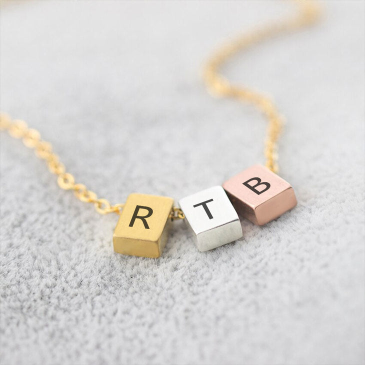 Three Tone Minimalist Necklace