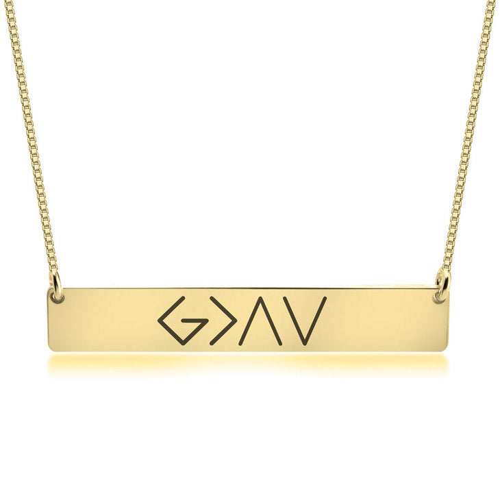 God is Greater Than the Highs and Lows Necklace