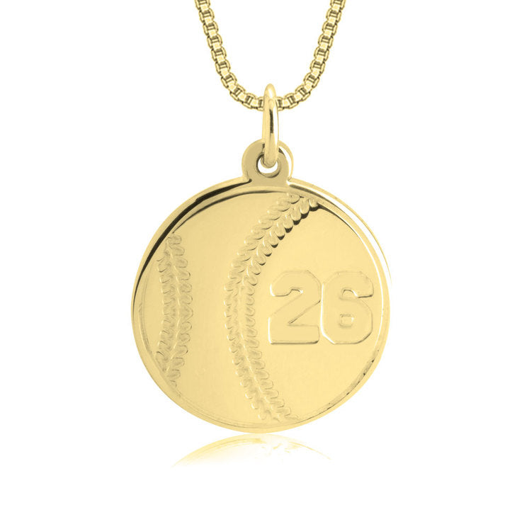 Baseball Number Necklace