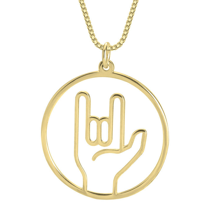Sign Language Necklace