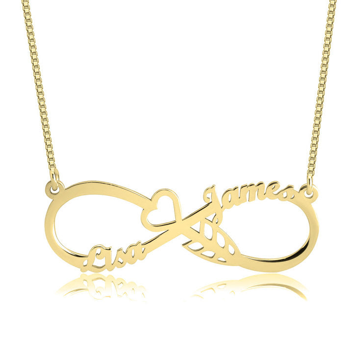 Heart With Arrow Infinity Necklace